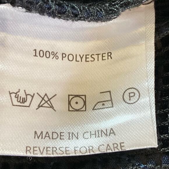 Dor Dor Couture Black Eyelet Blue Velvet Mesh Babydoll Top SM Whimsygoth Fairy - Picture 10 of 10